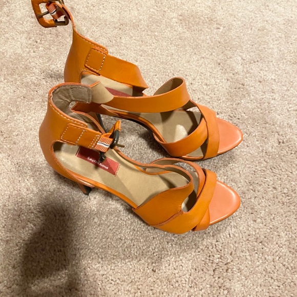 Orange Strappy Sandals - Size 37 - Picture 3 of 5